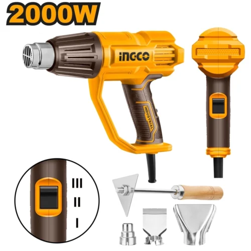 Pistola de Calor 2000W 220V Velocidad y Temperatura Variable HG200078-4 - INGCO