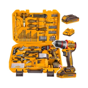 Set Taladro 66 Nm + Batería 2Ah + Cargador + 162 Accesorios HKTHP11651-4 - INGCO