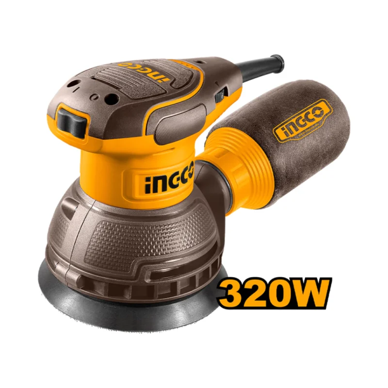 Lijadora Roto Orbital 125 mm 320W con Accesorios RS3216-4 - INGCO
