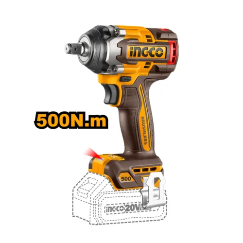 Llave de Impacto 1/2" 500 Nm Brushless (sin batería ni cargador) CIWLI20501 - INGCO